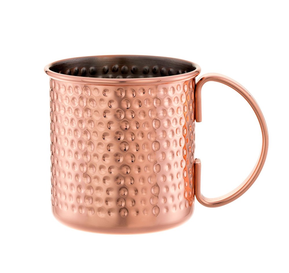 Straight Moscow Mule Hammered Copper Mug, 1 Pcs, Size: 12 Oz
