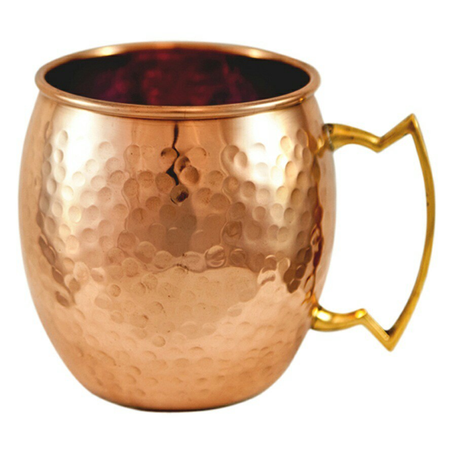 Hammers Copper Mug Brass Handle, Size: 9.5 Cm