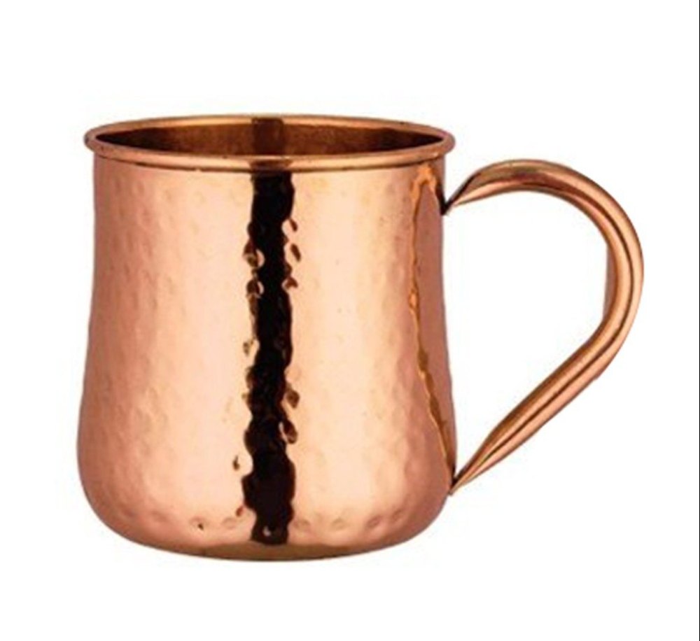 Water Round Hammered Copper Mule Mug, Size: 6 Inch
