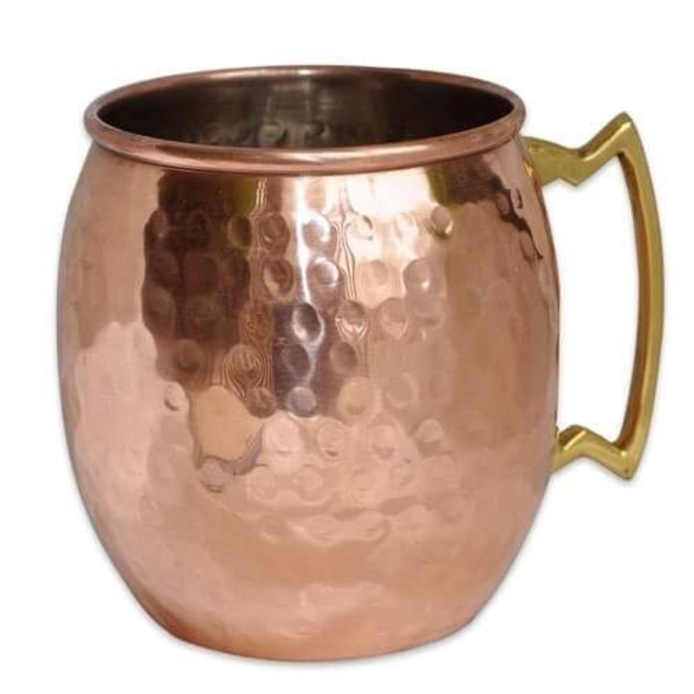 Natural 16oz Hammered Copper Barrel Mug