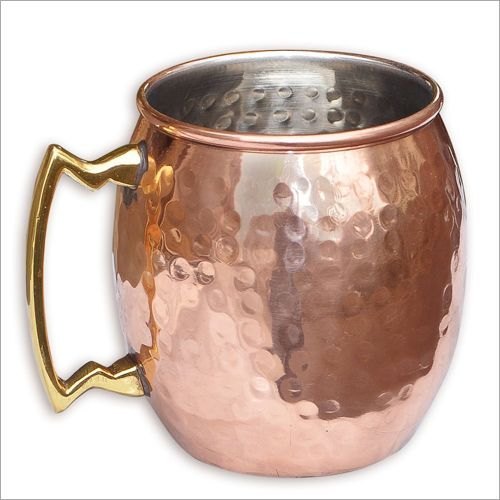Hammered Copper Mug, Size: 10.2 X 8.5 Cm