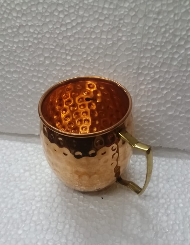RELA INT Hammered Copper Mug, Size: Customied, Capacity: 16 Onze