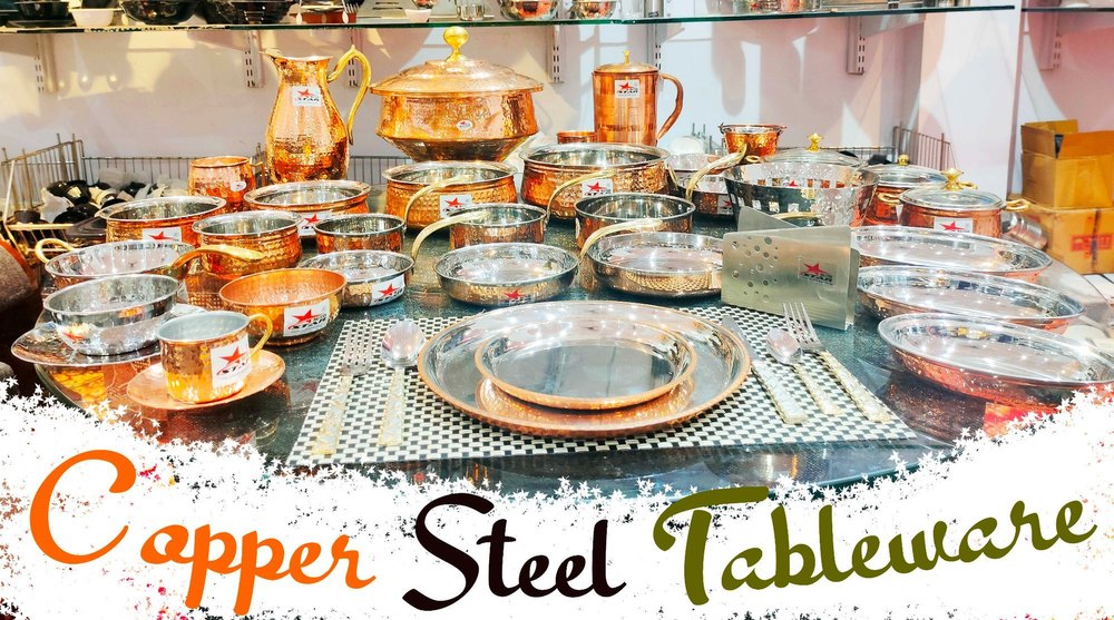 Copper Steel Tablewares, Indian Copper Steel tableware, For Hotel, Restaurent and Catering Supplies