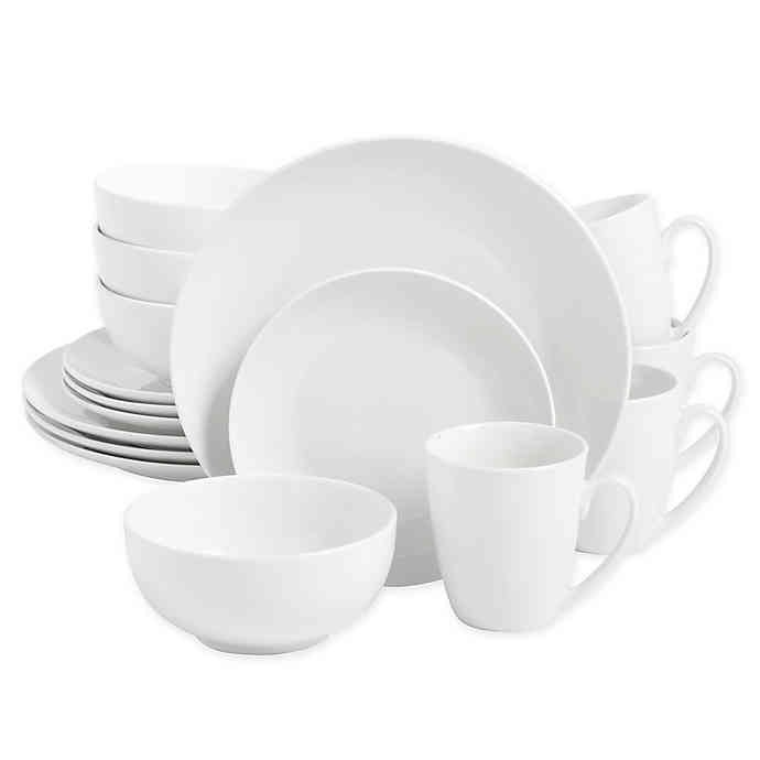 Ceramic Plain Round White Plate and Bowl, For Restaurant
