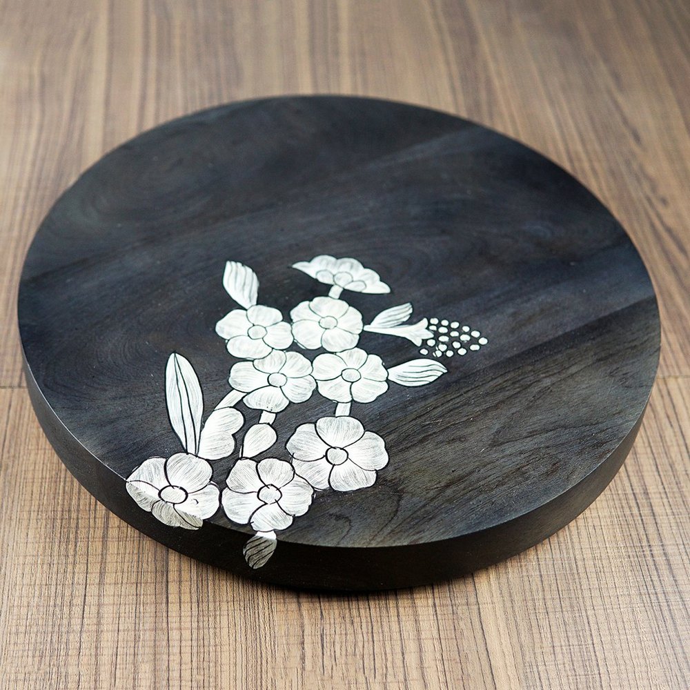 Nature\'S Shop Wooden Lazy Susan, For Home, Size: 16x16x1.5 Inch