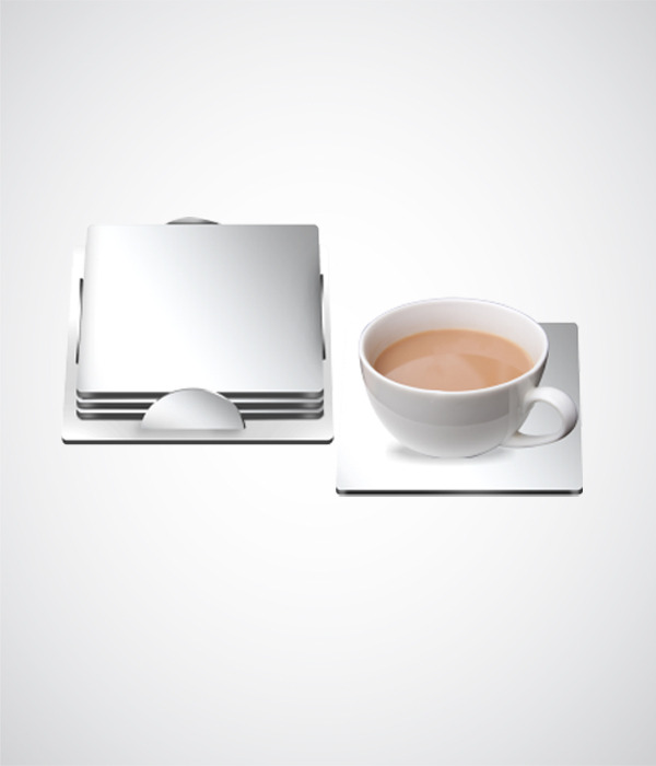 Mintage Silver SS Square Coaster