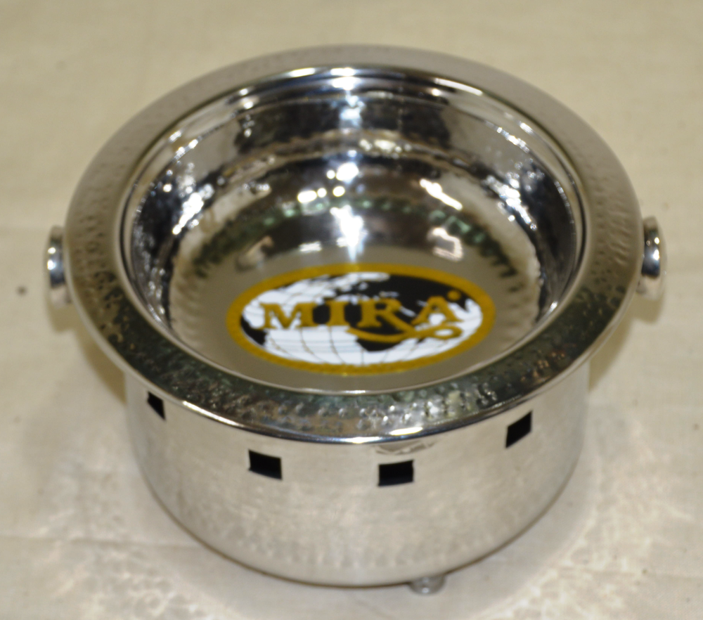Stainless Steel Silver Hammered Starter Tableware, For Restaurant