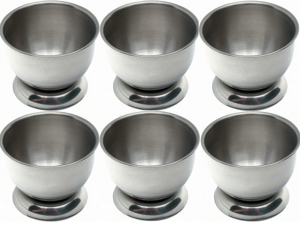Dynore Steel SS Delux Egg Cups, Size: 5x5x4 Cm Each