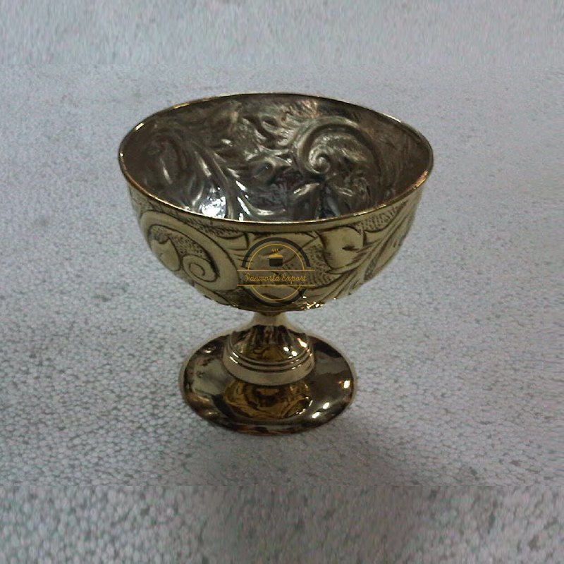 Pan World Black Brass Ice Cream Cup, For Restaurant