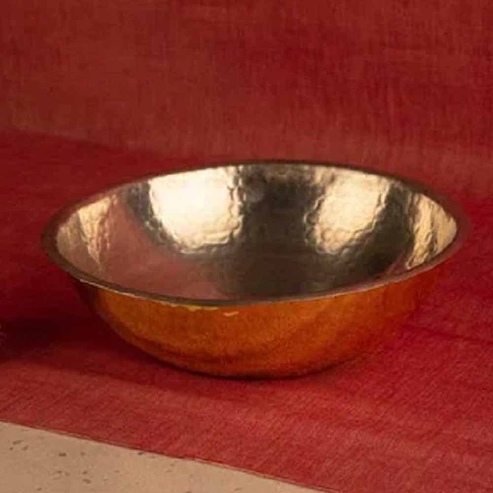 Round(head) Golden Brass Serving Bowl, For Home, Size: 6x6x3.5 Inches
