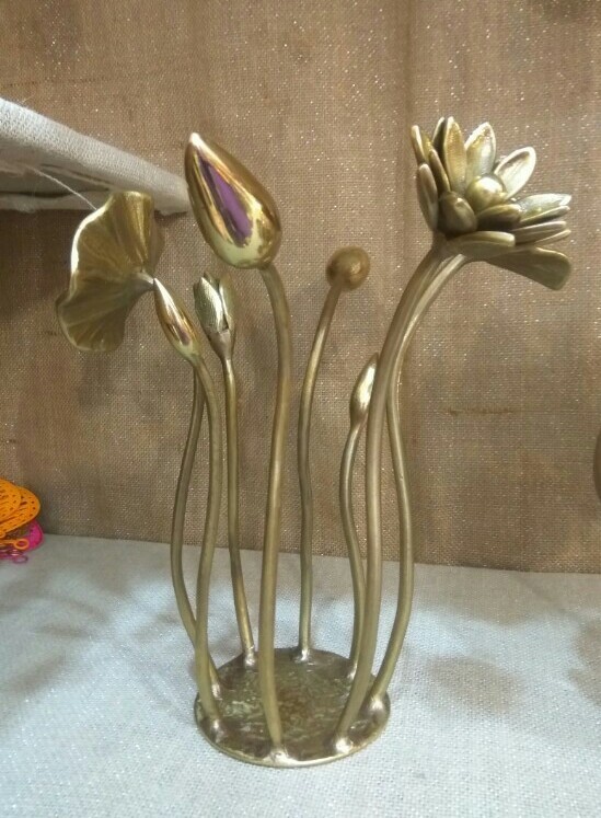 Kreative Arts Flower Brass Tableware