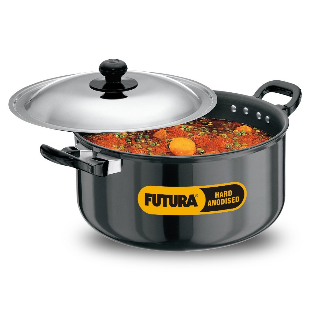 Aluminium Black Hawkins Futura 5 Litre Stewpot, For Kitchen