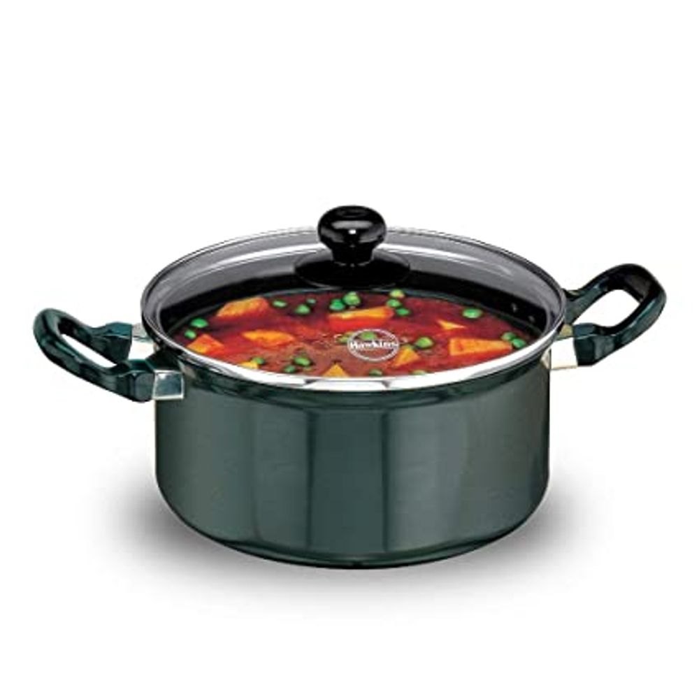 Aluminum Black Hawkins Cook N Serve Stewpot 3 Litre with Glass lid, Size: 274 X 266 X 139 Mm