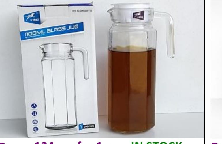 Capacity: 1 Litre Glass Jug