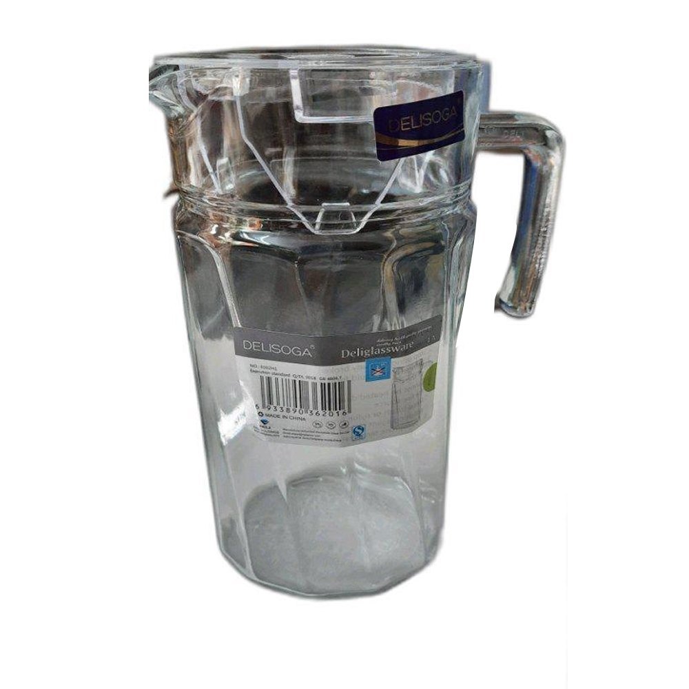 Plain 1 Liter Glass Water Jug, For Kitchen