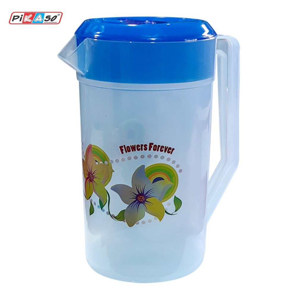 Foil Printed Plastic Water Jug, Size: 2400 ML