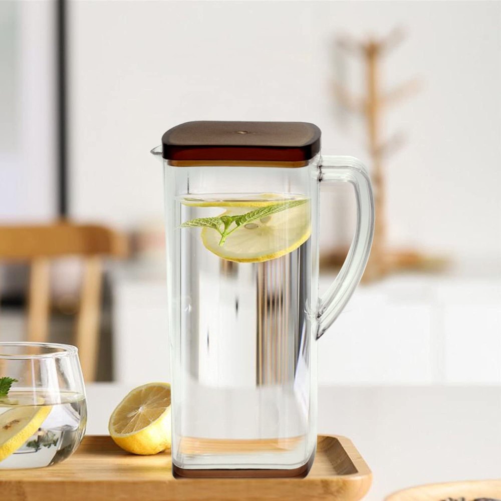 Transparent Plain Plastic Premium Square Jug, For Home, Capacity: 2 liter
