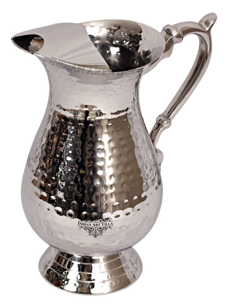 Steel Hammered Design Jug Pitcher, For Home