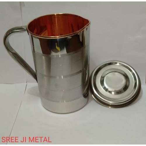 Stainless Steel Copper Jug, Capacity: 1.5 liter