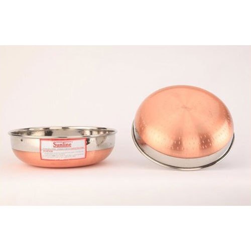 2 Pieces Sunline Copper Stainless Steel Tasla, For Kitchen, Size: 7 To 18 Inch