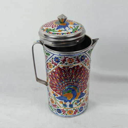 White Metal Meena Jug