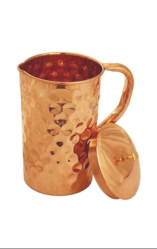 Drinking Gold Copper Jug, For Home, Size: 1.5 Liter