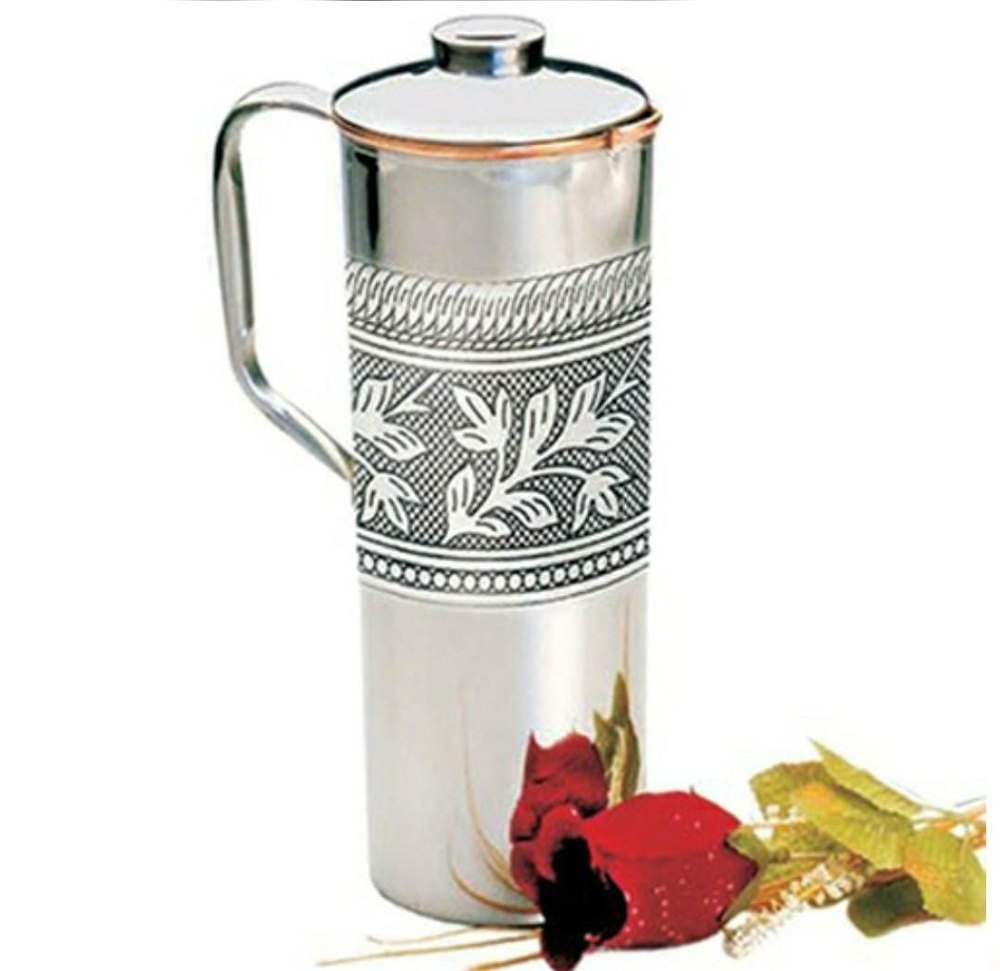 K Silver Steel Copper Jug, For Hotel, Capacity: 1 litre