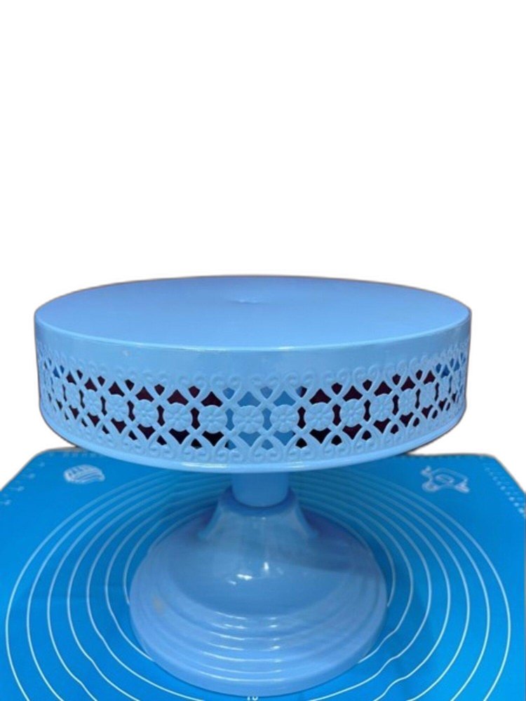 Blue Plastic Round Cake Turntable, Packaging Type: Box