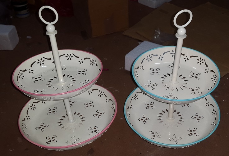 2 Tier Cake Stand, Shape: Round