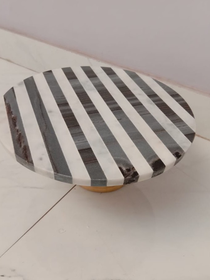 Black And White Marble Cake Tray, Packaging Type: Individual Boxes, Thickness: .5 Inches