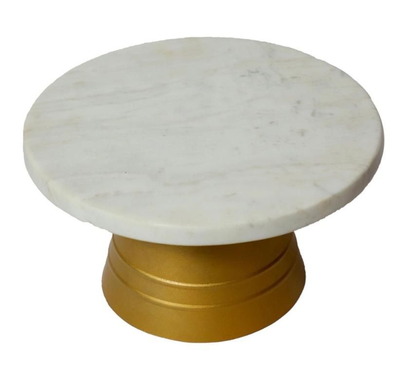 For Home White Marble Cake Stand, Rounded, Packaging Type: Box