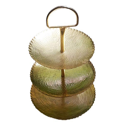 Brass Aluminium Cake Stand, Packaging Type: Box, Shape: Round