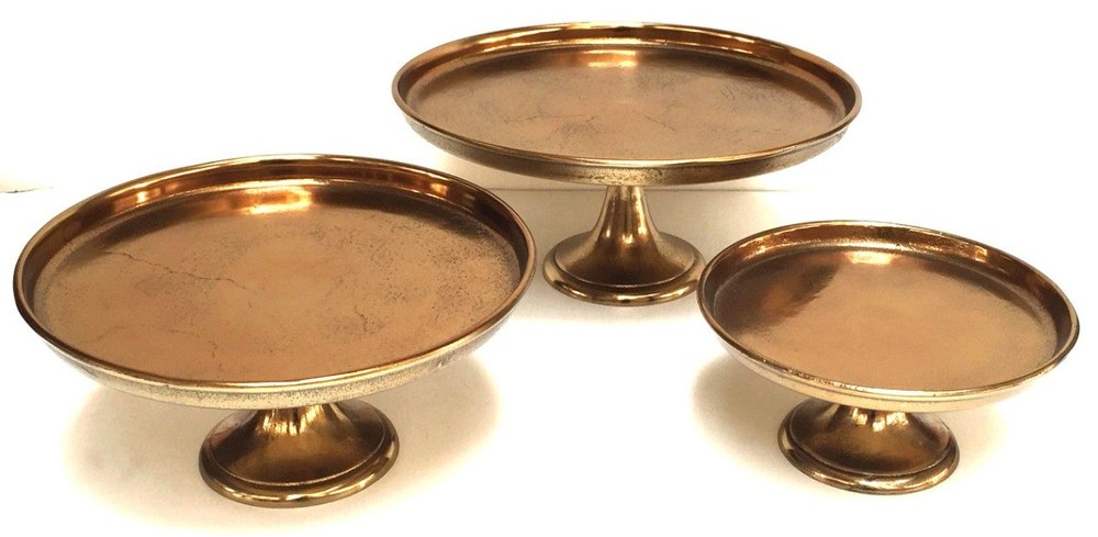 Copper Aluminium Round Cake Stand For Home, Size: 9.5 Inch