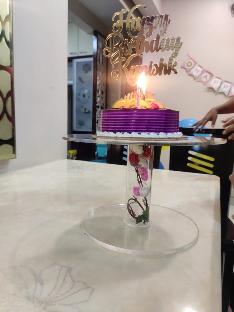 Transparent Acrylic Cake Stand 4 Layer, Packaging Type: Carton, Round