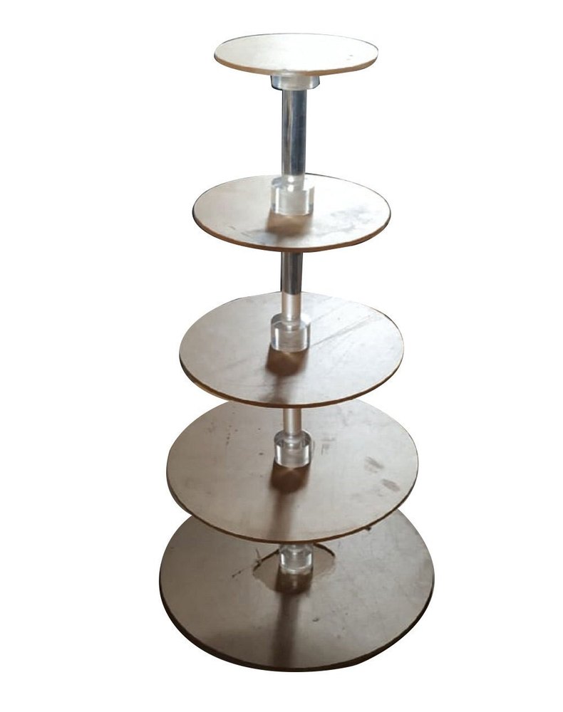 Acrylic Cake Piller Stand, Packaging Type: Carton, Round