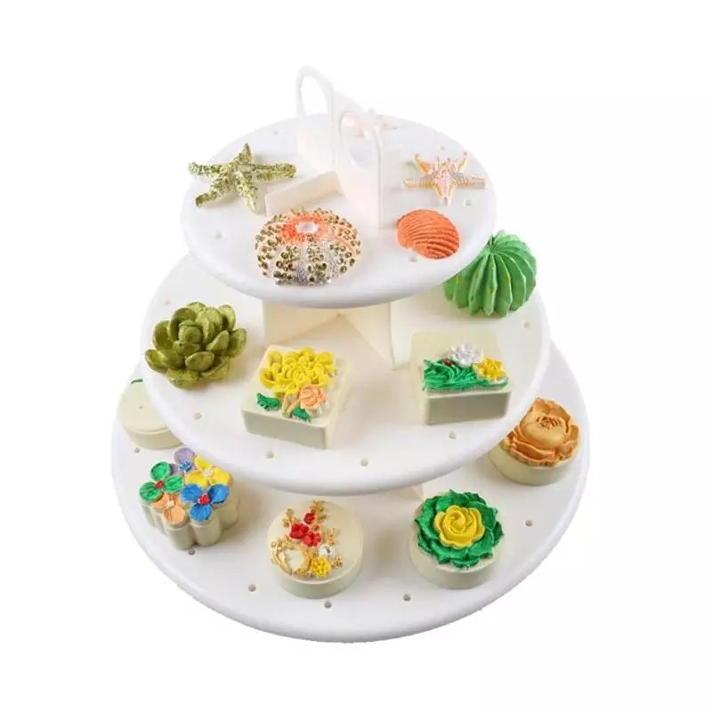 White PP Cupcake Stand, Size: Medium
