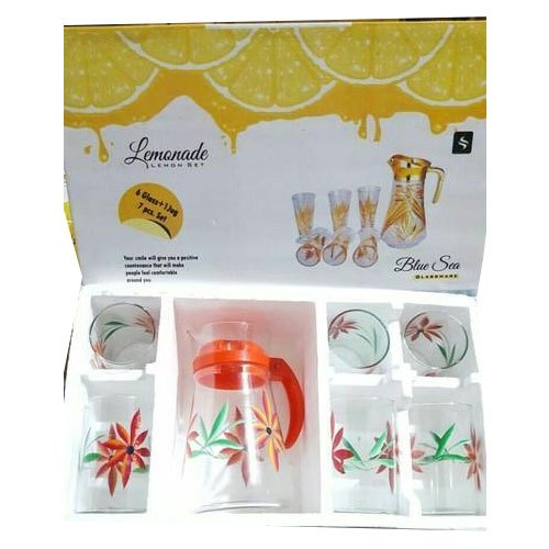 7 Pieces Glass Polished Borosil Lemon Set