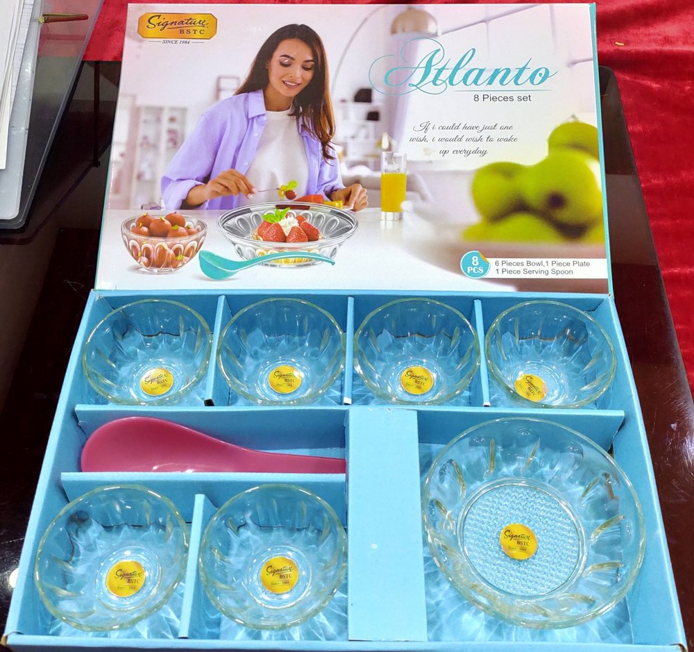Box Transparent Glass pudding set, For Serving