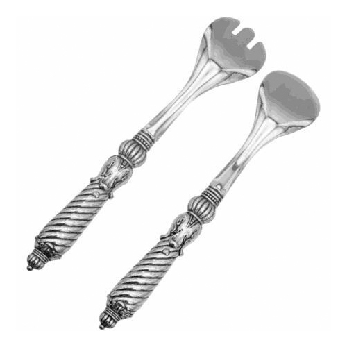 Brass Spoon Salad Set