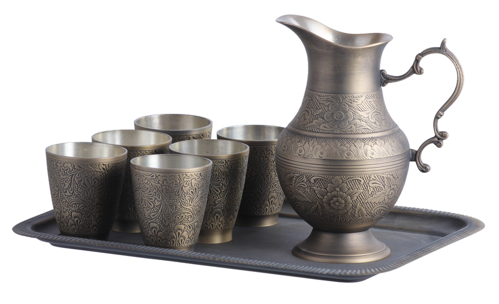 Metal Kraft Antique Finished Brass Lemon Set