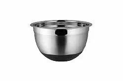 Silver Stainless Steel Rubber Coated Bowl, For Home
