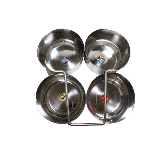 Manu Stainless Steel Serving Bowl, Shape: Round