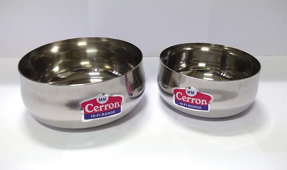 Cerron Stainless Steel Round Bowl Set, Set Contains: 2 Piece, Packaging Type: Box