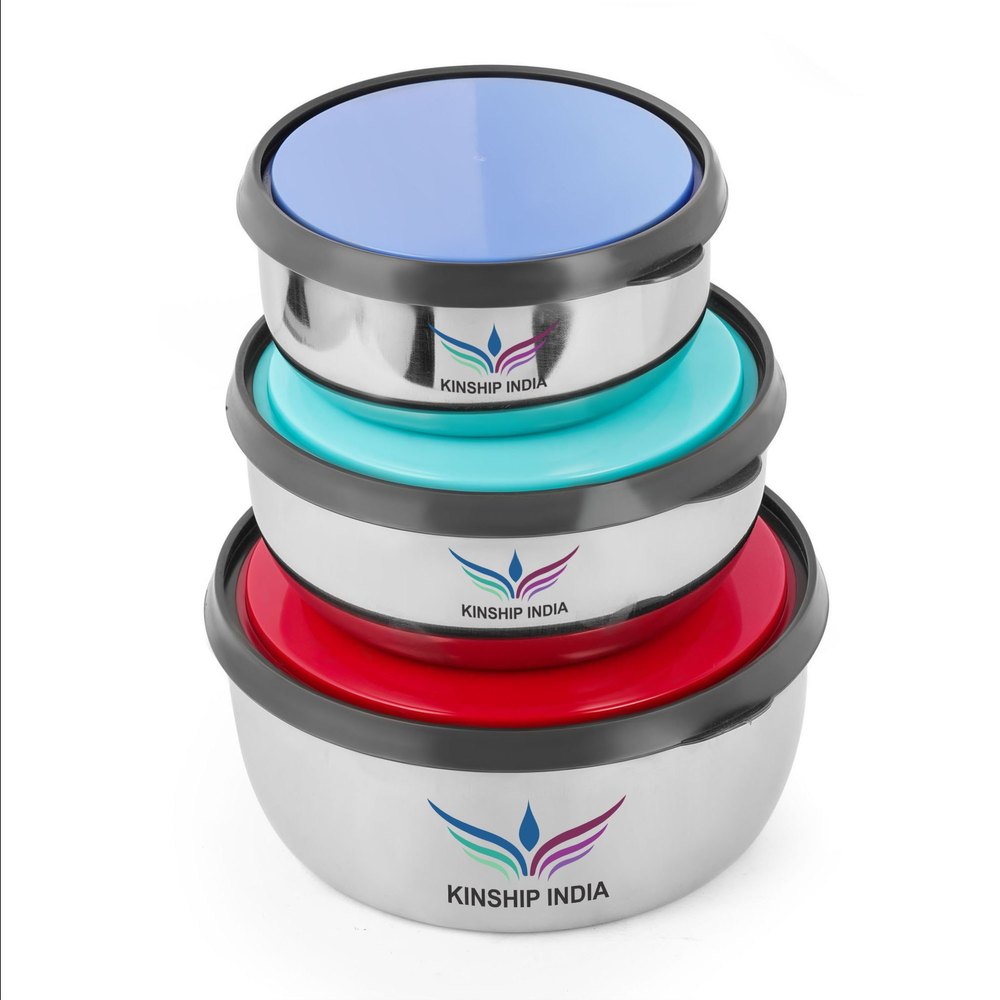 Kinship India Stainless Steel Euro Bowl Set, For Home