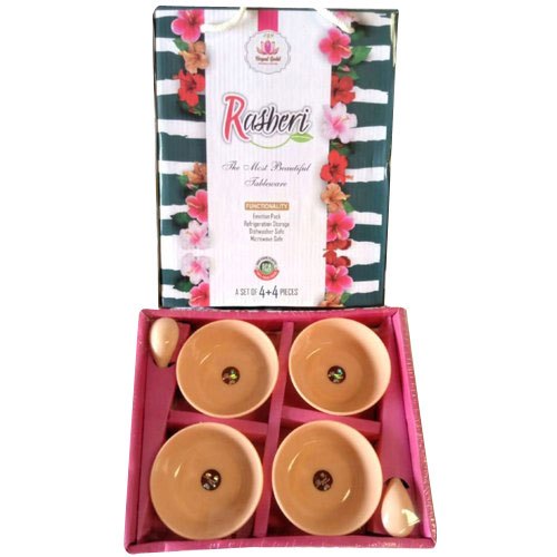 Royal Gold Serving Bowl Rasberi Plastic Bowl Set, for Home