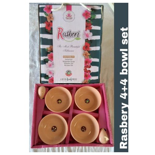 Peach Bowl Plastic Plain Set, Microwave Safe: Yes, Packaging Type: Box