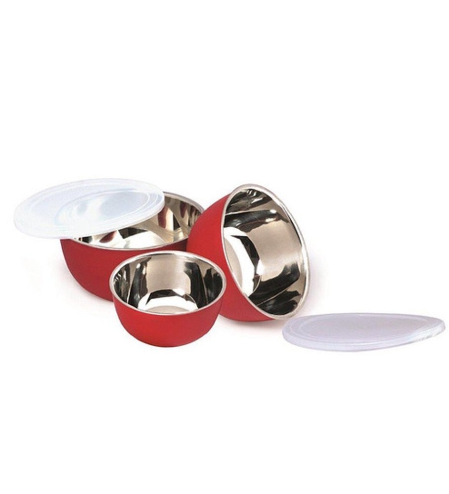 Anekants Diamond Red Plastic Round Bowling Set