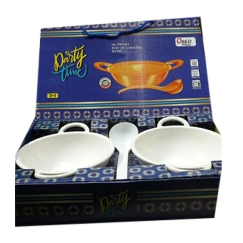 Oreo Plast White Party Time Melamine Bowl Set, For Home, Hotels