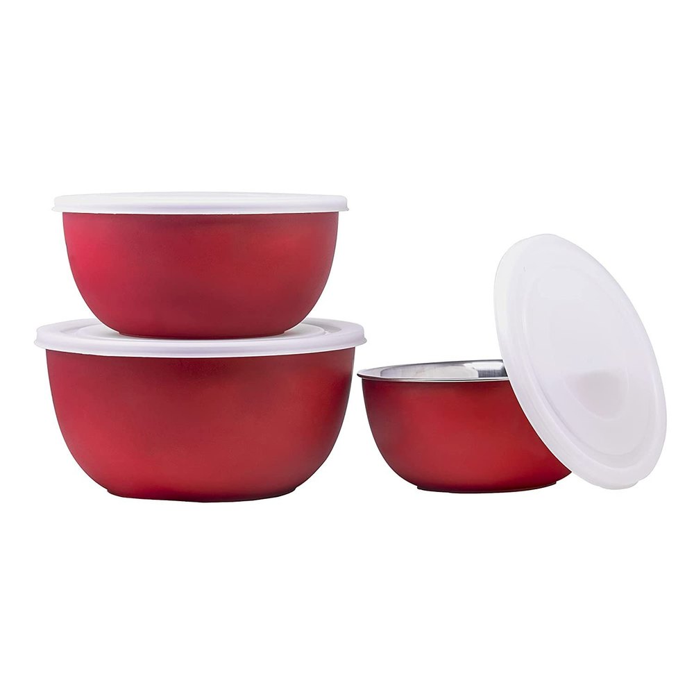 Deepak Steel Plastic Colored Lid Bowls Colored