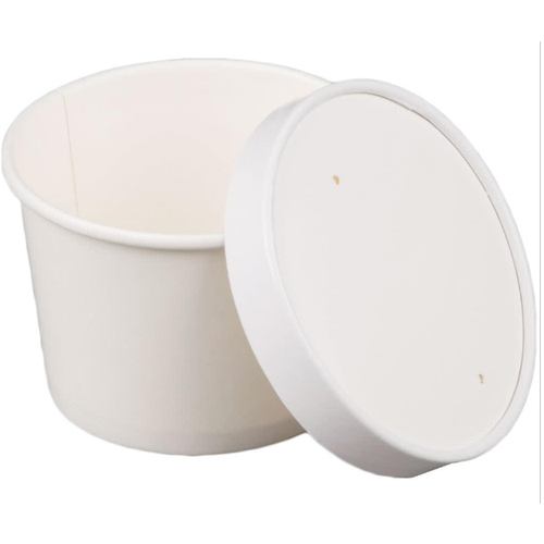 Green Indya Paper Bowl with Paper Lid, Size: 300ml and 500ml